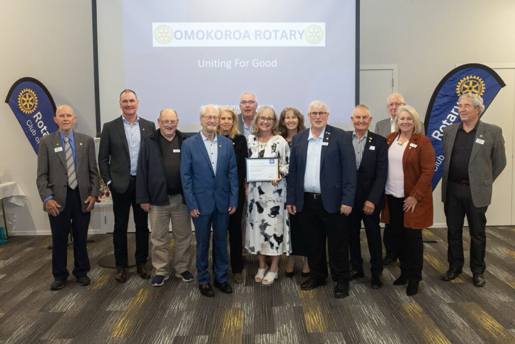 Members and guests of the Rotary Club of Omokoroa at the club's charter celebration at The Pavilion.